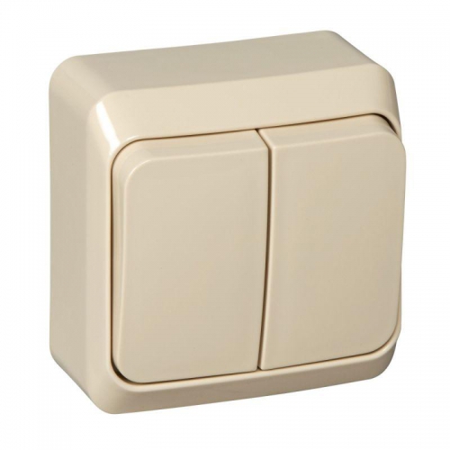 Выключатель 2-кл. ОП Этюд 10А IP20 крем. SE BA10-002K BA10-002K