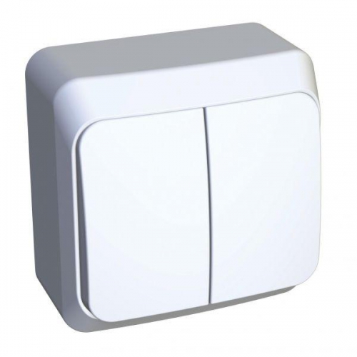 Выключатель 2-кл. ОП Этюд 10А IP20 с подсветкой бел. SE BA10-006B BA10-006B