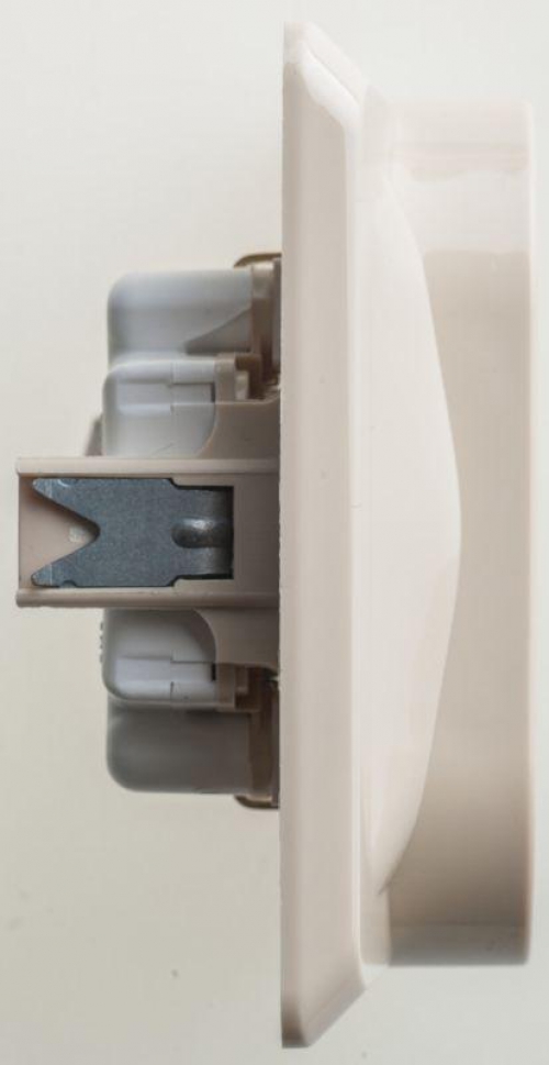 Розетка 2-м СП Этюд 16А IP20 250В с заземл. без защ. шторок крем. SE PC16-007K PC16-007K