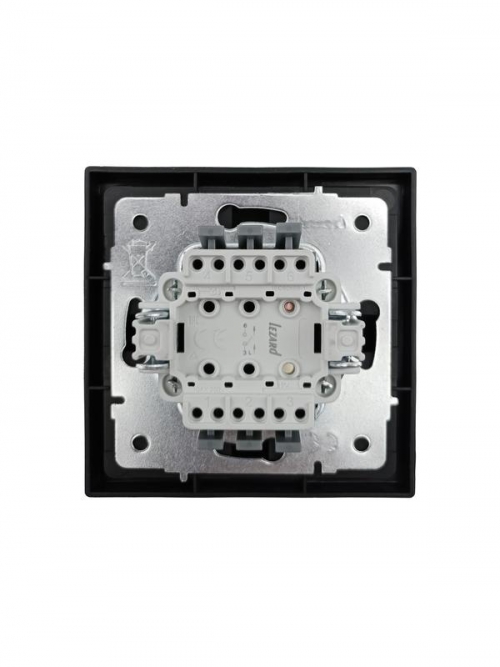 Выключатель 1-кл. СП ZIMA IP20 10А безвинт. зажим черн. бархат LEZARD 704-4288-100QC 704-4288-100QC