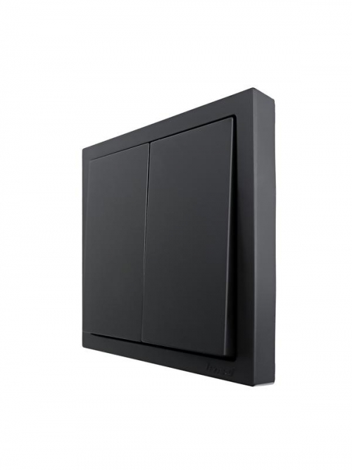 Выключатель 2-кл СП ZIMA IP20 10А безвинт. зажим черн. бархат LEZARD 704-4288-101QC 704-4288-101QC