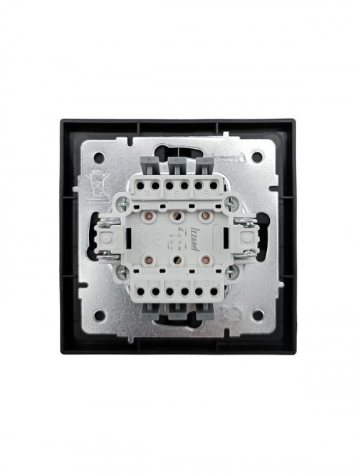 Выключатель 2-кл СП ZIMA IP20 10А безвинт. зажим черн. бархат LEZARD 704-4288-101QC 704-4288-101QC