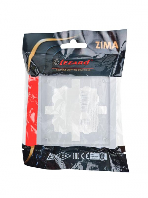 Рамка 1-мест. горизонт. ZIMA бел. LEZARD 704-0200-146 704-0200-146