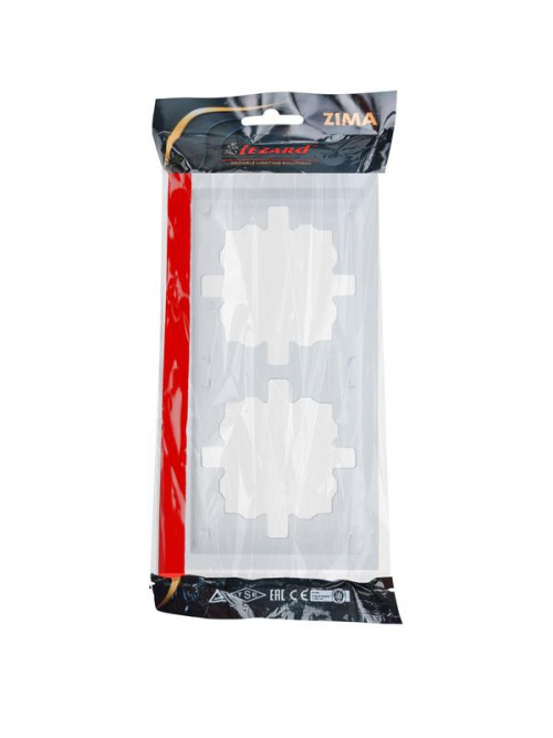 Рамка 2-мест. горизонт. ZIMA бел. LEZARD 704-0200-147 704-0200-147