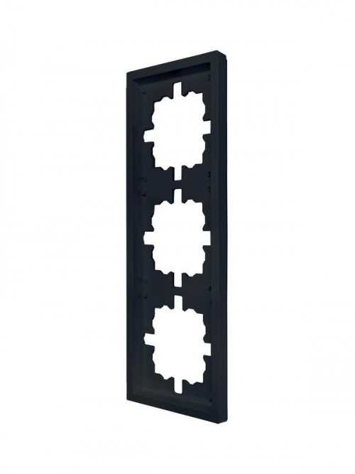 Рамка 3-мест. горизонт. ZIMA черн. бархат LEZARD 704-4200-148 704-4200-148