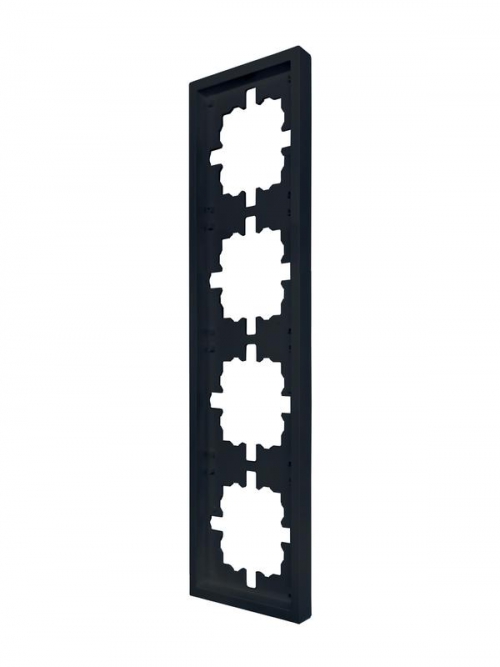 Рамка 4-мест. горизонт. ZIMA черн. бархат LEZARD 704-4200-149 704-4200-149