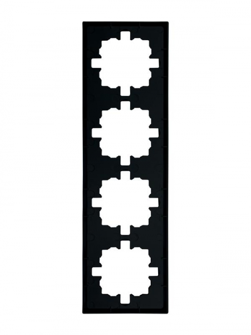 Рамка 4-мест. горизонт. ZIMA черн. бархат LEZARD 704-4200-149 704-4200-149