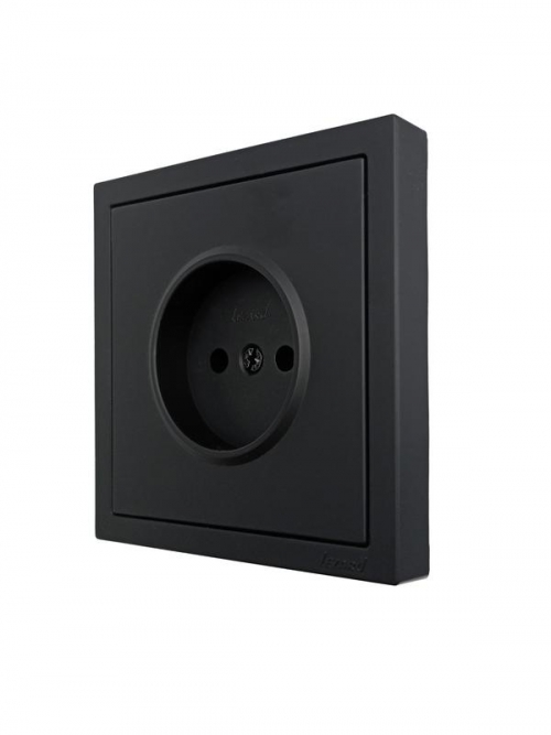 Розетка 1 мест. б/з ПБТ СП ZIMA IP20 16А безвинт. зажим черн. бархат LEZARD 704-4288-121BQC 704-4288-121BQC