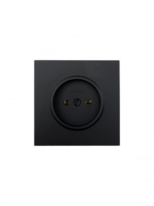 Розетка 1 мест. б/з ПБТ СП ZIMA IP20 16А безвинт. зажим черн. бархат LEZARD 704-4288-121BQC 704-4288-121BQC