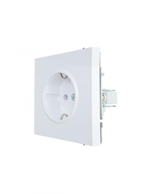 Розетка 1-мест. с/з ПБТ СП ZIMA безвинт. зажим бел. LEZARD 704-0288-122BQC 704-0288-122BQC