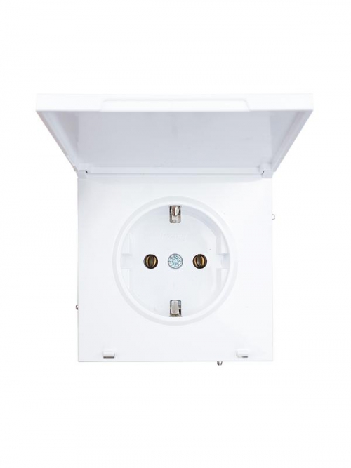 Розетка 1-мест. с/з с крышкой СП ZIMA 16А ПБТ безвинт. зажим бел. LEZARD 704-0288-123BQC 704-0288-123BQC