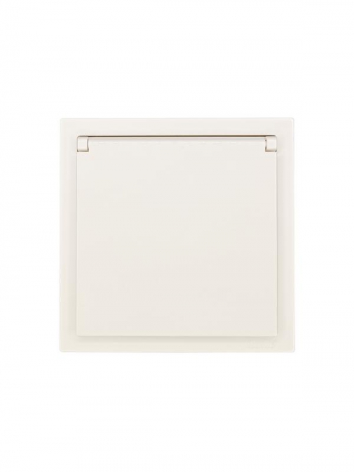 Розетка 1-мест. с/з с крышкой ПБТ СП ZIMA IP20 16А безвинт. зажим слон. кость LEZARD 704-9088-123BQC 704-9088-123BQC