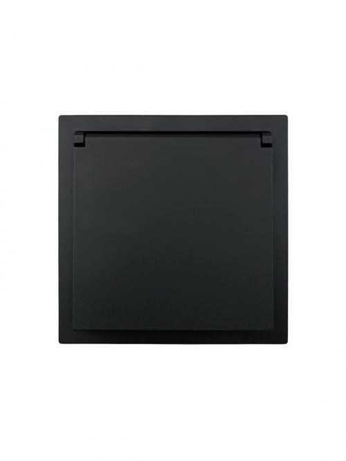 Розетка 1-мест. с/з с крышкой ПБТ СП ZIMA IP20 16А безвинт. зажим черн. бархат LEZARD 704-4288-123BQC 704-4288-123BQC