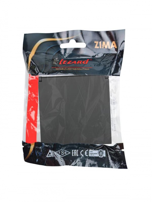 Розетка 1-мест. с/з с крышкой ПБТ СП ZIMA IP20 16А безвинт. зажим черн. бархат LEZARD 704-4288-123BQC 704-4288-123BQC