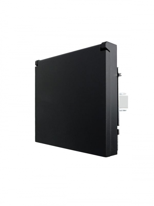 Розетка 1-мест. с/з с крышкой ПБТ СП ZIMA IP20 16А безвинт. зажим черн. бархат LEZARD 704-4288-123BQC 704-4288-123BQC