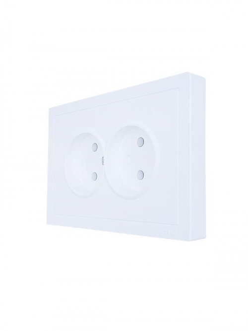 Розетка 2-мест. б/з СП ZIMA IP20 16А ПБТ безвинт. зажим бел. LEZARD 704-0200-128BQC 704-0200-128BQC