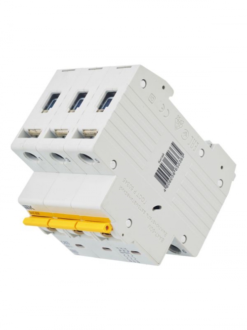 Выключатель автоматический модульный 3п C 63А 6кА ВА47-60M IEK MVA31-3-063-C MVA31-3-063-C