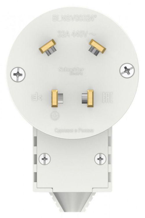 Вилка силовая СП Blanca 3P+E 32А 400В бел. SE BLNSV003241 BLNSV003241