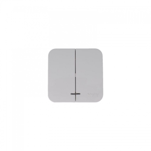 Выключатель 2-кл. ОП Blanca 10А IP20 (сх. 5) 250В с подсветкой с изолир. пластиной бел. SE BLNVA105111 BLNVA105111