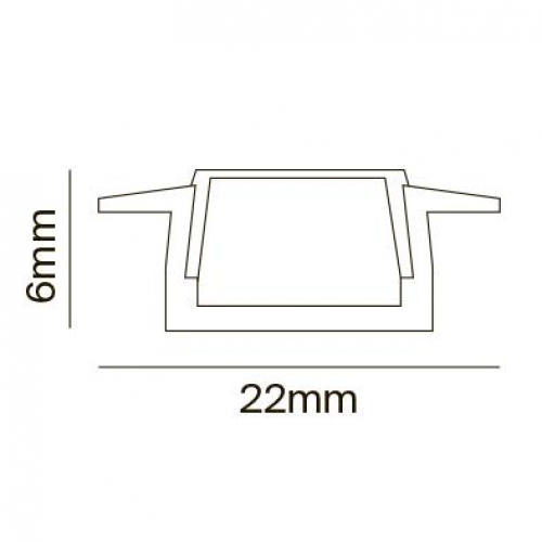 Профиль алюминиевый встраив. 22х6 Maytoni ALM004S-2M ALM004S-2M