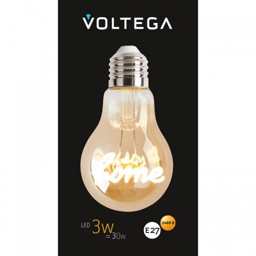 Лампа светодиодная филаментная Loft 271 A60 3Вт 2400К E27 Voltega 8581 8581