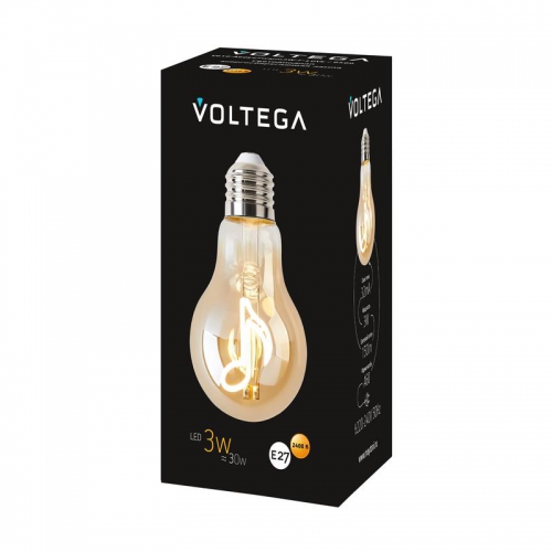 Лампа светодиодная филаментная Loft 271 A60 3Вт 2400К E27 Voltega 8582 8582