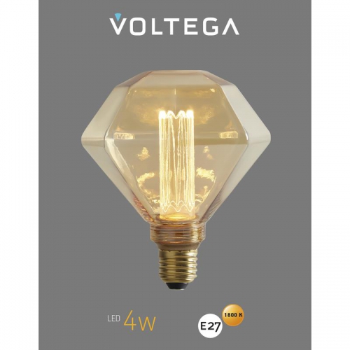 Лампа светодиодная филаментная Loft 271 D125LE 4Вт 1800К E27 Voltega 8562 8562