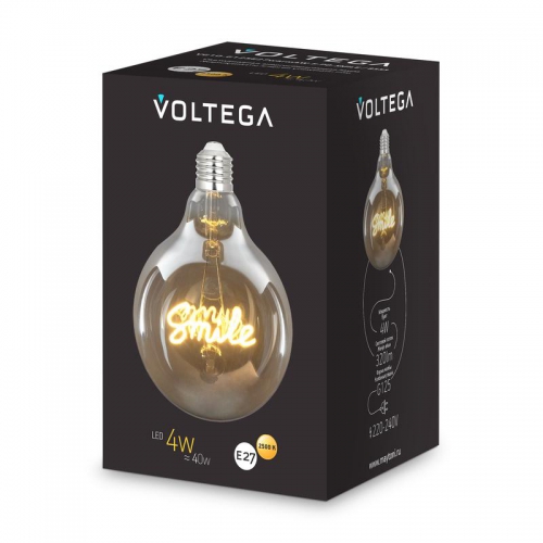 Лампа светодиодная филаментная Loft 271 G125 4Вт 2500К E27 Voltega 8553 8553
