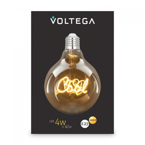 Лампа светодиодная филаментная Loft 271 G125 4Вт 2500К E27 Voltega 8554 8554