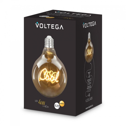 Лампа светодиодная филаментная Loft 271 G125 4Вт 2500К E27 Voltega 8554 8554