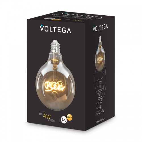 Лампа светодиодная филаментная Loft 271 G125 4Вт 2500К E27 Voltega 8555 8555