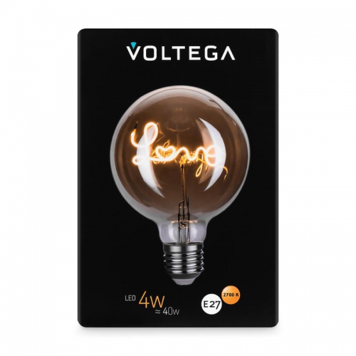 Лампа светодиодная филаментная Loft 271 G125 4Вт 2700К E27 Voltega 8522 8522