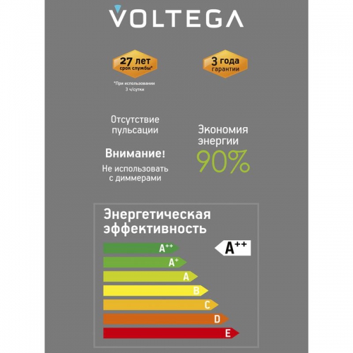 Лампа светодиодная филаментная Loft 271 G125G8027 4Вт 3000К E27 Voltega 8572 8572