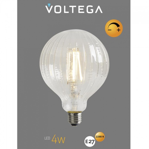 Лампа светодиодная филаментная Loft 271 YX-G125175LXFEC01 4Вт 2200К E27 DIM Voltega 8575 8575
