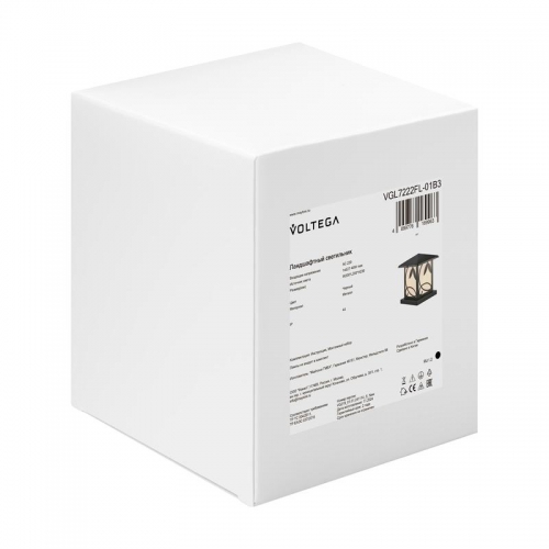 Светильник Nef 1х40Вт E27 IP44 ландшафтный Voltega VGL7222FL-01B3 VGL7222FL-01B3