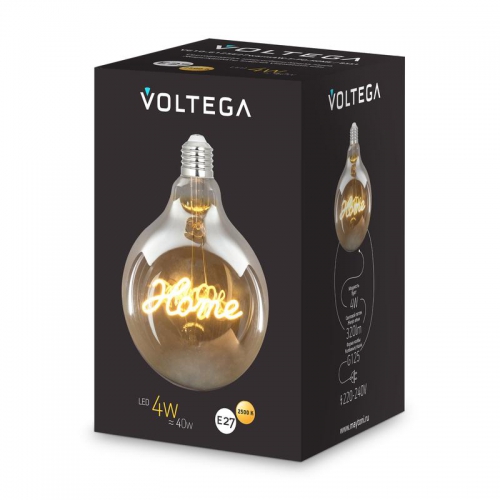 Лампа светодиодная Loft Led G125 4Вт 2500К E27 Voltega 8551 8551