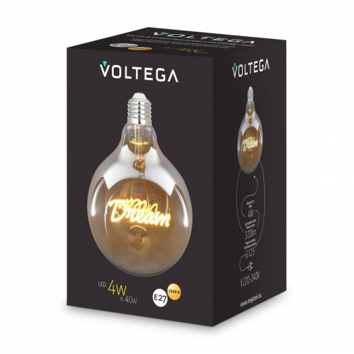 Лампа светодиодная Loft Led G125 4Вт 2500К E27 Voltega 8552 8552