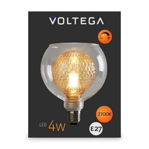 Лампа светодиодная Loft Led G125 4Вт 2700К E27 DIM Voltega 8546 8546