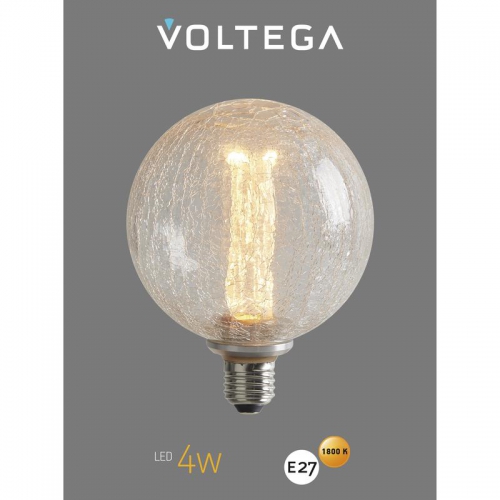 Лампа светодиодная Loft Led G125FC1978 4Вт 1800К E27 Voltega 8568 8568