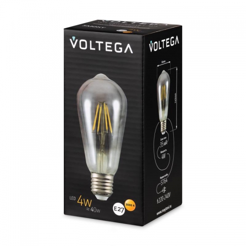 Лампа светодиодная Loft Led ST64 4Вт 3000К E27 Voltega 8512 8512