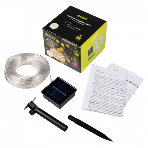 Светильник светодиодный садовый SLR-G06-100Y 100LED дюралайт (заменяемый Ni-MH 500мА.ч аккумулятор) желт. ФАZА 5060104 5060104