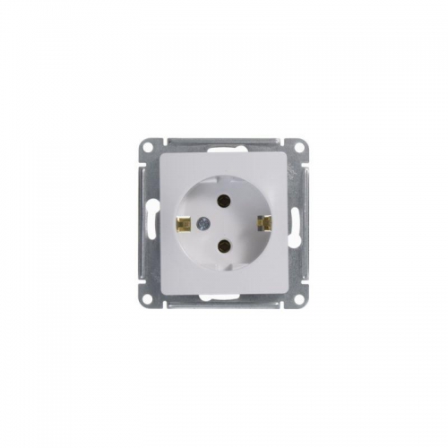 Розетка 1-м СП Glossa 16А IP20 с заземл. механизм бел. SE GSL000143 GSL000143