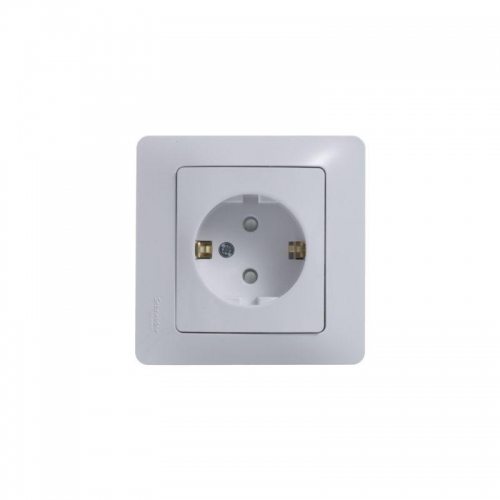 Розетка 1-м СП Glossa 16А IP20 с заземл. защ. шторки в сборе бел. SE GSL000144 GSL000144