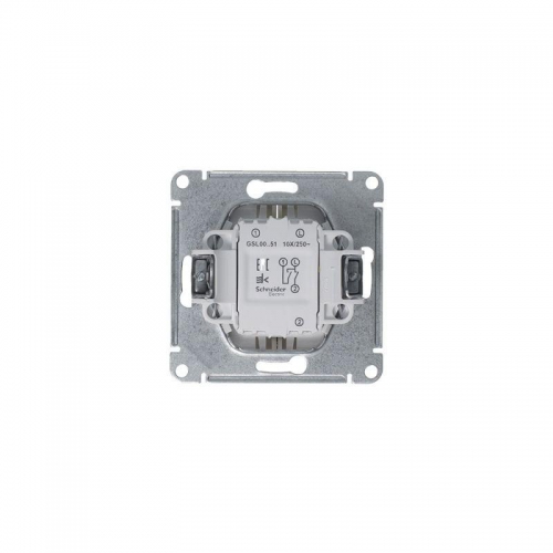 Выключатель 2-кл. СП Glossa 10А IP20 (сх. 5) 10AX механизм платина SE GSL001251 GSL001251