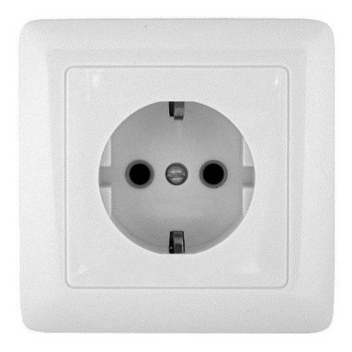 Розетка 1-м СП 1мод. Хит 16А IP20 250В с заземл. без защ. шторок бел. SE RS16-134-B RS16-134-B