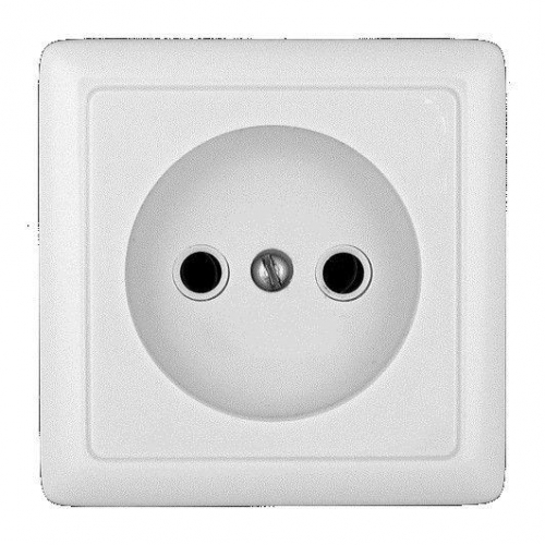 Розетка 1-м ОП Хит 10А IP20 250В без заземл. без защ. шторок бел. SE RA10-131-B RA10-131-B