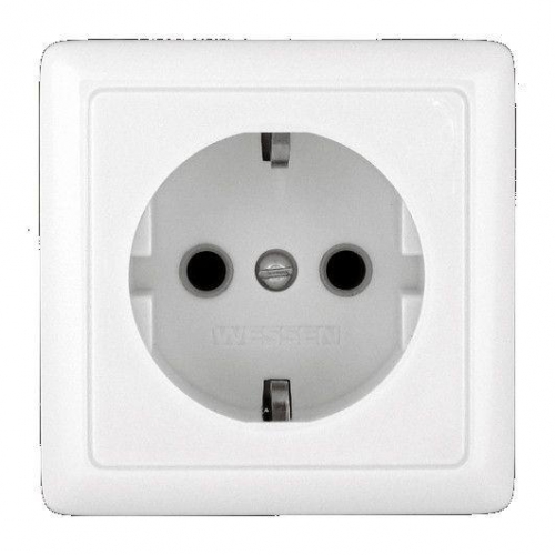 Розетка 1-м ОП Хит 16А IP20 250В с заземл. без защ. шторок бел. SE RA16-133-B RA16-133-B