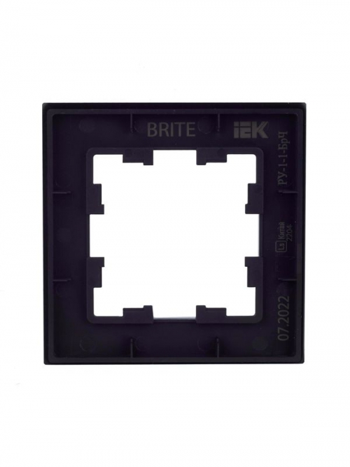 Рамка 1-м BRITE РУ-1-1-БрЧ металл черн. IEK BR-M12-M-K02 BR-M12-M-K02