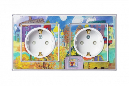 Розетка 1-м СП AtlasDesign Art 16А IP20 с заземл. защ. шторки механизм бел. SE ATN200145 ATN200145