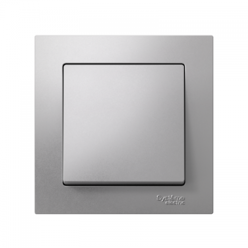 Выключатель 1-кл. СП AtlasDesign 10А IP20 (сх. 1) 10AX в сборе алюм. SchE ATN000312 ATN000312